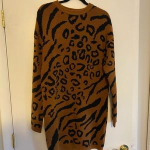 Cheetah Sweater Dress